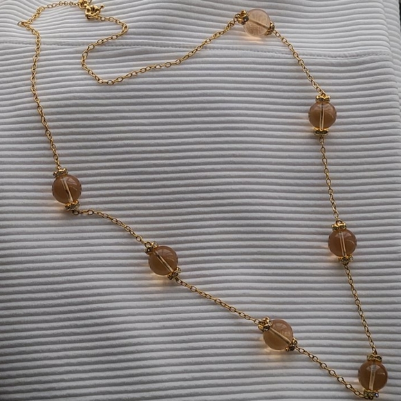 J.Crew Chain Link w Antique Gold Color Baubles